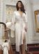 Атласний жіночий домашній костюм Perin 9020 молочний (6 шт.)