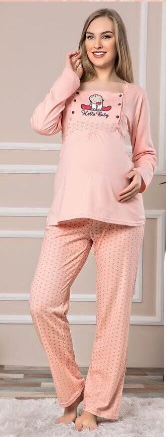 Жінка вагітна піжама SNY 8029 рожевий Жінка вагітна піжама SNY 8029 рожевий з 2