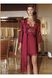 Атласный женский домашний костюм Perin 9060 бордовый (6 шт.)
