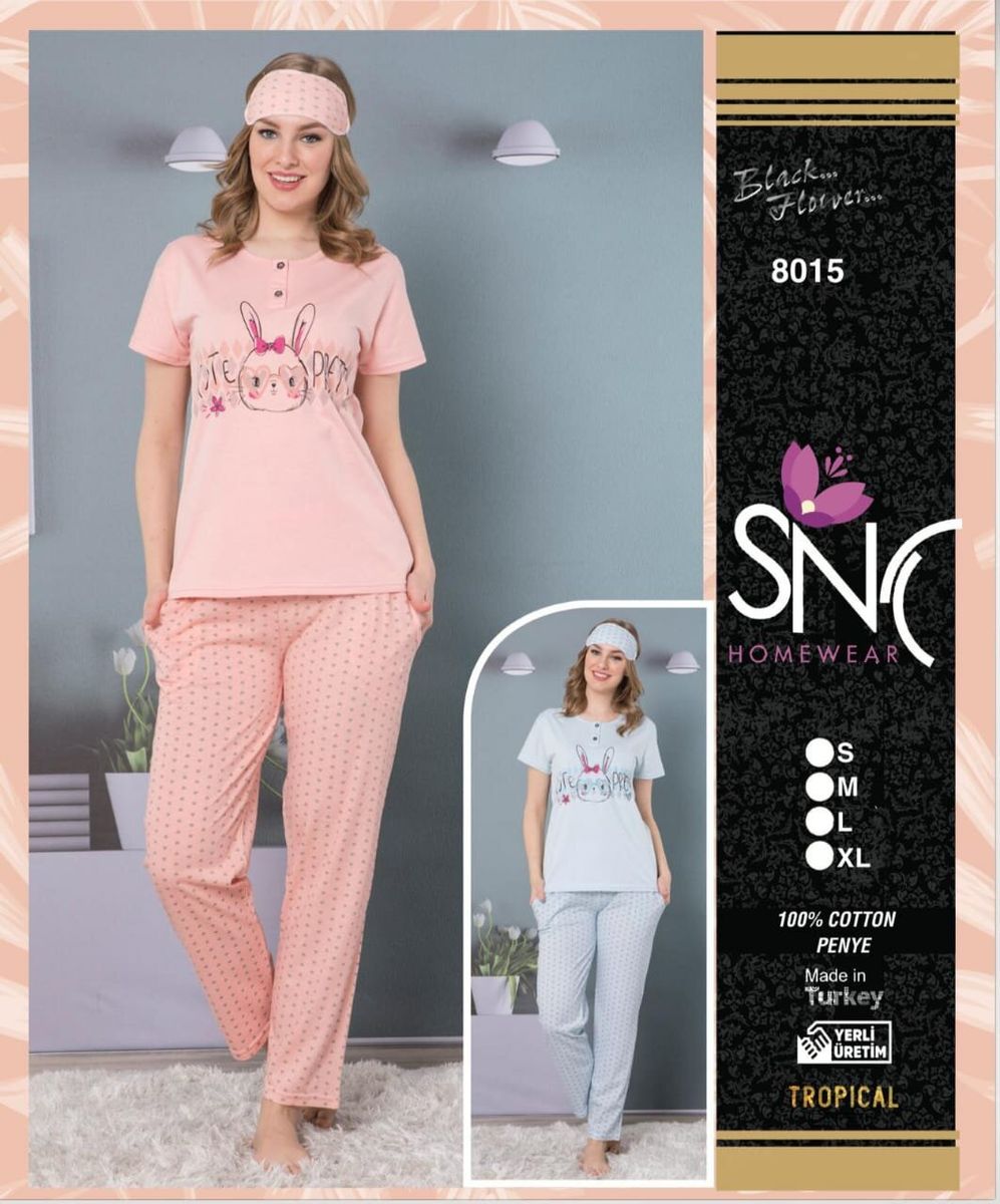 Женская пижама SNY 8015 розовый Женская пижама SNY 8015 розовый из 3