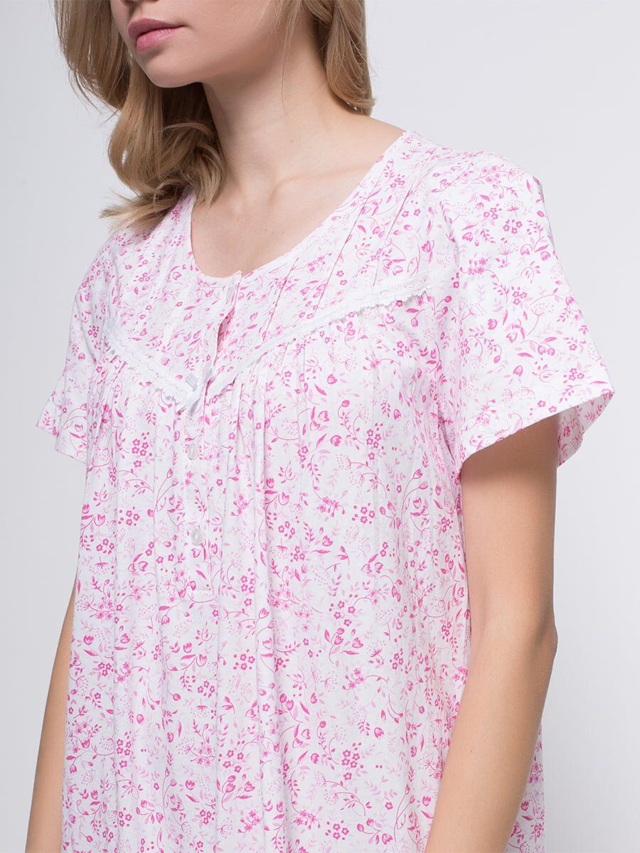 Ночная рубашка больших размеров Vienetta 160384 розовый Ночная рубашка больших размеров Vienetta 160384 розовый из 3