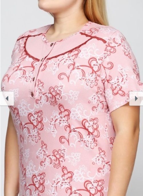 Женская ночная рубашка IKI YDL 44653 розовый Женская ночная рубашка IKI YDL 44653 розовый из 5