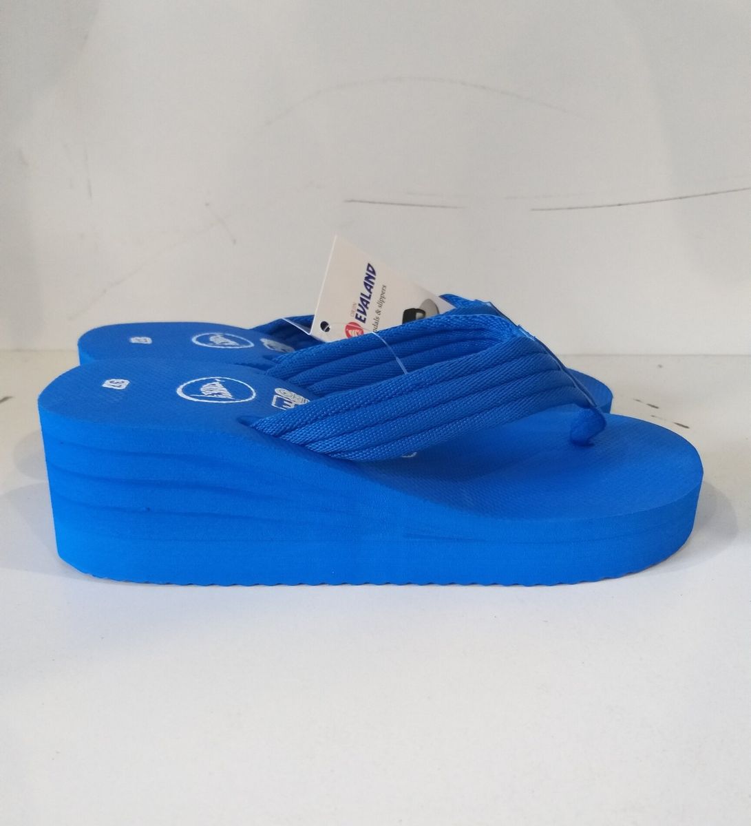 Жіноча пляжне взуття на підборах Evaland 4017-12 синій Жіноча пляжне взуття на підборах Evaland 4017-12 синій з 5