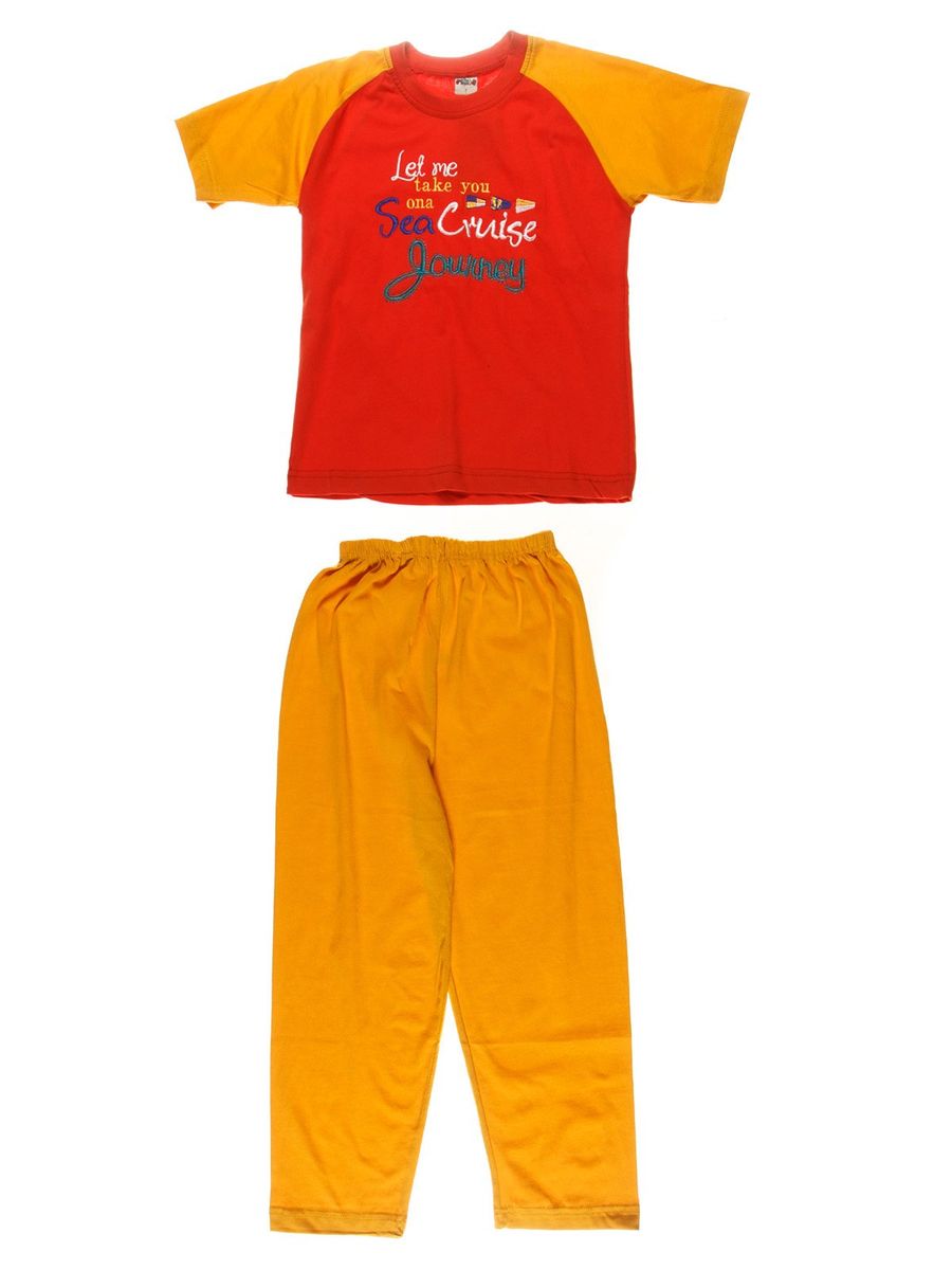 Пижама детская для мальчиков Erkan 2024 оранжевая Пижама детская для мальчиков Erkan 2024 оранжевая из 2