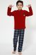 Флис пижама для мальчика Sny 7014 бордовый