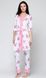 Пижама с халатом женская Nebula 8222 розовая, вискоза
